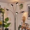 Nikkala Staande lamp Chroom, Zwart, 5-lichts
