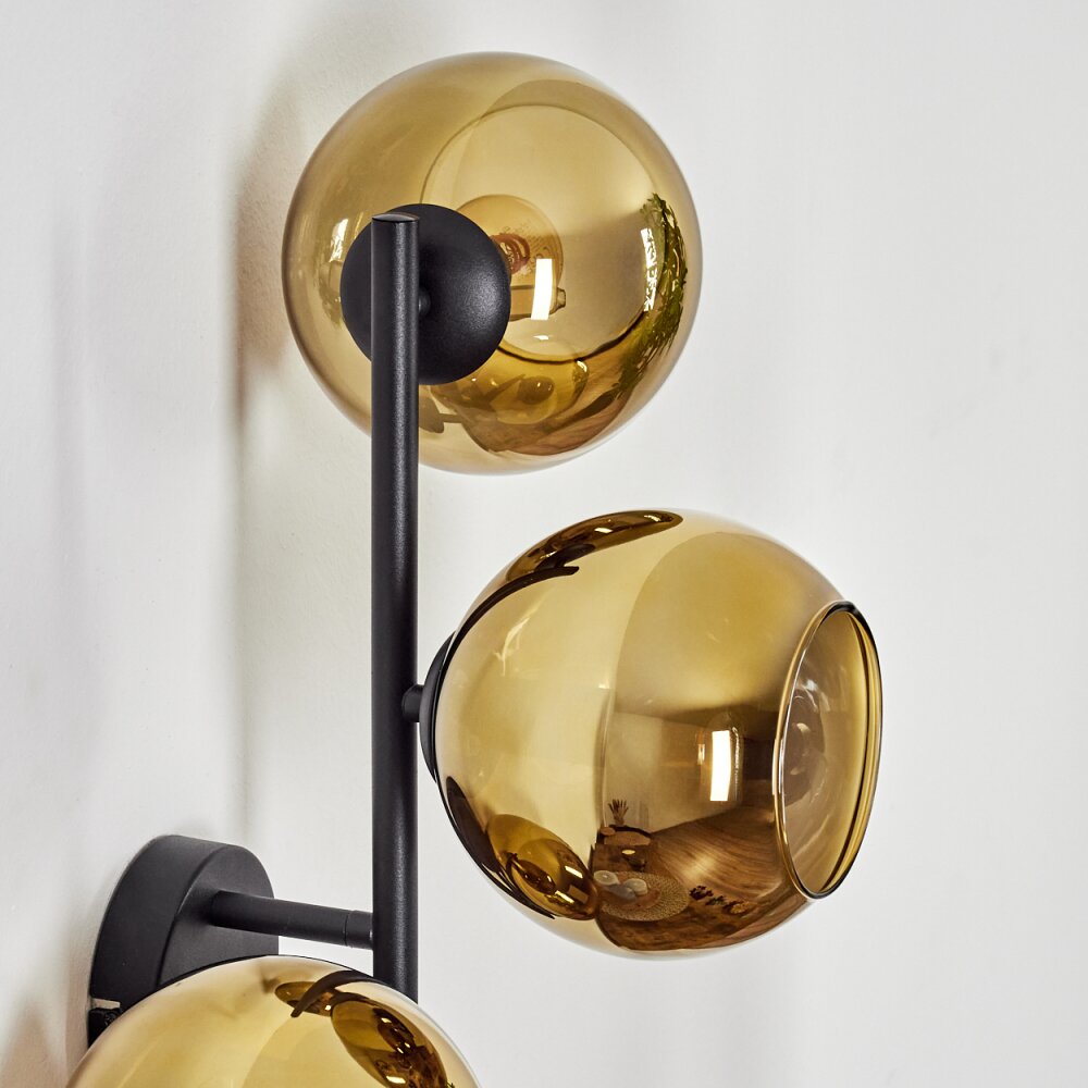 Koyoto Kogellampje, Wandlamp Goud, 3-lichts