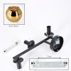 Koyoto Kogellampje, Wandlamp Goud, 3-lichts