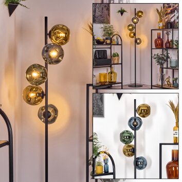 Ripoll Staande lamp Blauw, Goud, Groen, 5-lichts