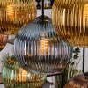 Koyoto Hanglamp, Kogellampje, Hanglamp Natuurlijke kleuren, Zwart, 8-lichts