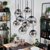 Gastor Hanglamp, Kogellampje, Hanglamp Duidelijk, Rookkleurig, 8-lichts