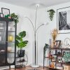 Nikkala Staande lamp Chroom, Wit, 3-lichts