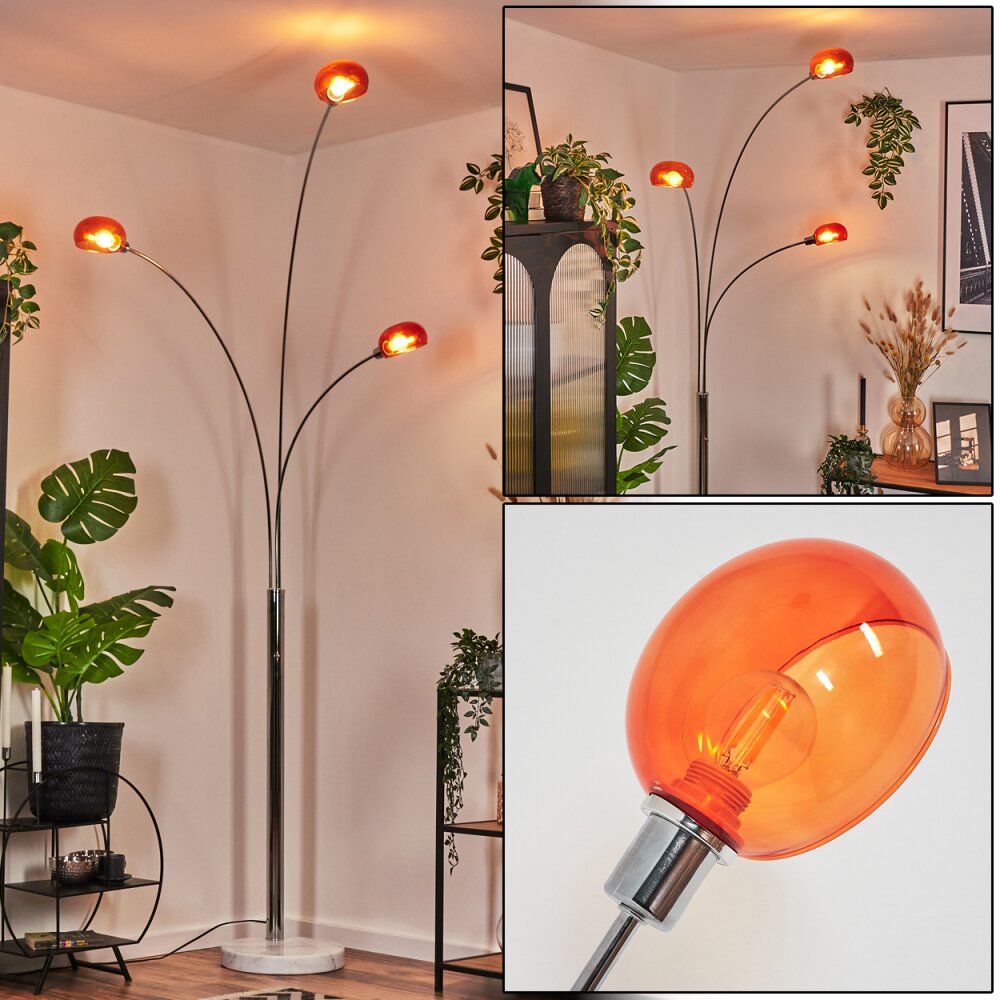 Nikkala Staande lamp Chroom, Wit, 3-lichts main product photo