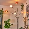 Nikkala Staande lamp Chroom, Zwart, 5-lichts