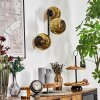 Ripoll Kogellampje, Wandlamp Goud, 3-lichts
