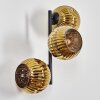 Ripoll Kogellampje, Wandlamp Goud, 3-lichts