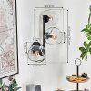 Ripoll Kogellampje, Wandlamp Duidelijk, 3-lichts