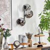Ripoll Kogellampje, Wandlamp Rookkleurig, 3-lichts
