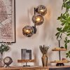 Ripoll Kogellampje, Wandlamp Rookkleurig, 3-lichts