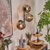 Ripoll Kogellampje, Wandlamp Rookkleurig, 3-lichts
