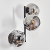 Ripoll Kogellampje, Wandlamp Rookkleurig, 3-lichts