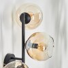 Koyoto Kogellampje, Wandlamp Amber, Duidelijk, 3-lichts