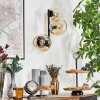 Koyoto Kogellampje, Wandlamp Amber, Duidelijk, 3-lichts