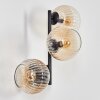 Koyoto Kogellampje, Wandlamp Amber, Duidelijk, 3-lichts