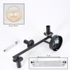 Koyoto Kogellampje, Wandlamp Amber, Duidelijk, 3-lichts