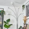 Nikkala Staande lamp Chroom, Wit, 5-lichts