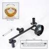 Koyoto Kogellampje, Wandlamp Goud, Duidelijk, 3-lichts