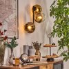 Koyoto Kogellampje, Wandlamp Goud, Duidelijk, 3-lichts