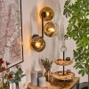 Koyoto Kogellampje, Wandlamp Goud, Duidelijk, 3-lichts