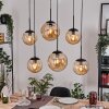 Gastor Hanglamp, Kogellampje, Hanglamp Amber, 6-lichts