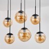 Gastor Hanglamp, Kogellampje, Hanglamp Amber, 6-lichts