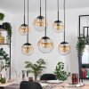 Gastor Hanglamp, Kogellampje, Hanglamp Amber, Duidelijk, 6-lichts