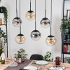 Gastor Hanglamp, Kogellampje, Hanglamp Amber, Duidelijk, Rookkleurig, 6-lichts