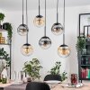 Gastor Hanglamp, Kogellampje, Hanglamp Amber, Duidelijk, Rookkleurig, 6-lichts