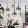 Gastor Hanglamp, Kogellampje, Hanglamp Amber, Duidelijk, Rookkleurig, 6-lichts