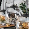 Gastor Hanglamp, Kogellampje, Hanglamp Amber, Duidelijk, Rookkleurig, 6-lichts