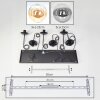 Gastor Hanglamp, Kogellampje, Hanglamp Amber, Duidelijk, Rookkleurig, 6-lichts