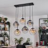 Gastor Hanglamp, Kogellampje, Hanglamp Amber, Duidelijk, Rookkleurig, 6-lichts