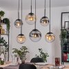 Gastor Hanglamp, Kogellampje, Hanglamp Amber, Duidelijk, Rookkleurig, 6-lichts