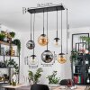 Gastor Hanglamp, Kogellampje, Hanglamp Amber, Duidelijk, Rookkleurig, 6-lichts