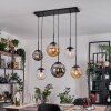 Gastor Hanglamp, Kogellampje, Hanglamp Amber, Duidelijk, Rookkleurig, 6-lichts