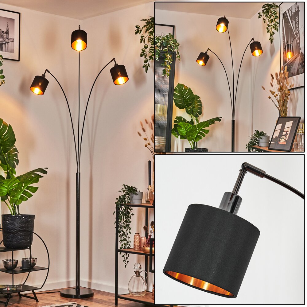 Alsen Staande lamp Chroom, Zwart, 3-lichts main product photo