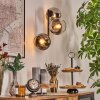 Koyoto Kogellampje, Wandlamp Chroom, Duidelijk, Rookkleurig, 3-lichts