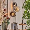 Koyoto Kogellampje, Wandlamp Amber, Duidelijk, Rookkleurig, 3-lichts