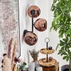 Koyoto Kogellampje, Wandlamp Koperkleurig, 3-lichts