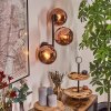 Koyoto Kogellampje, Wandlamp Koperkleurig, 3-lichts