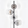 Ripoll Staande lamp Chroom, Duidelijk, Rookkleurig, 4-lichts