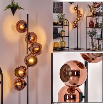 Koyoto Staande lamp Koperkleurig, 6-lichts