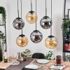 Gastor Hanglamp, Kogellampje, Hanglamp Amber, Rookkleurig, 6-lichts