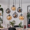 Gastor Hanglamp, Kogellampje, Hanglamp Amber, Rookkleurig, 6-lichts