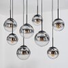 Gastor Hanglamp, Kogellampje, Hanglamp Duidelijk, Rookkleurig, 8-lichts