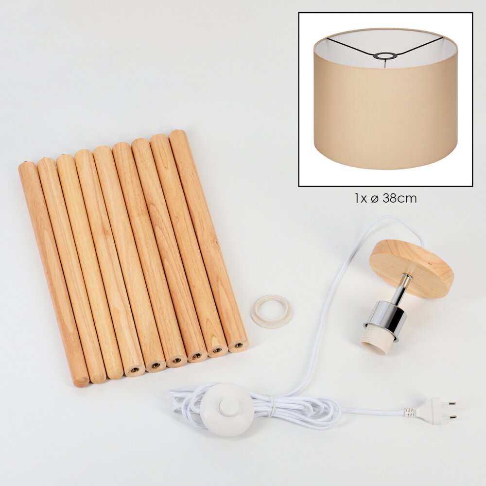Soungou Staande lamp Chroom, Natuurlijke kleuren, 1-licht