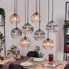 Koyoto Hanglamp, Kogellampje, Hanglamp Natuurlijke kleuren, Zwart, 8-lichts