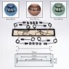 Koyoto Hanglamp, Kogellampje, Hanglamp Natuurlijke kleuren, Zwart, 8-lichts