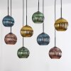 Koyoto Hanglamp, Kogellampje, Hanglamp Natuurlijke kleuren, Zwart, 8-lichts